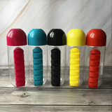 2-in-1 Water Bottle With Pill Box